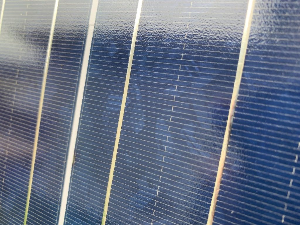 Close up of a polycrystalline panel