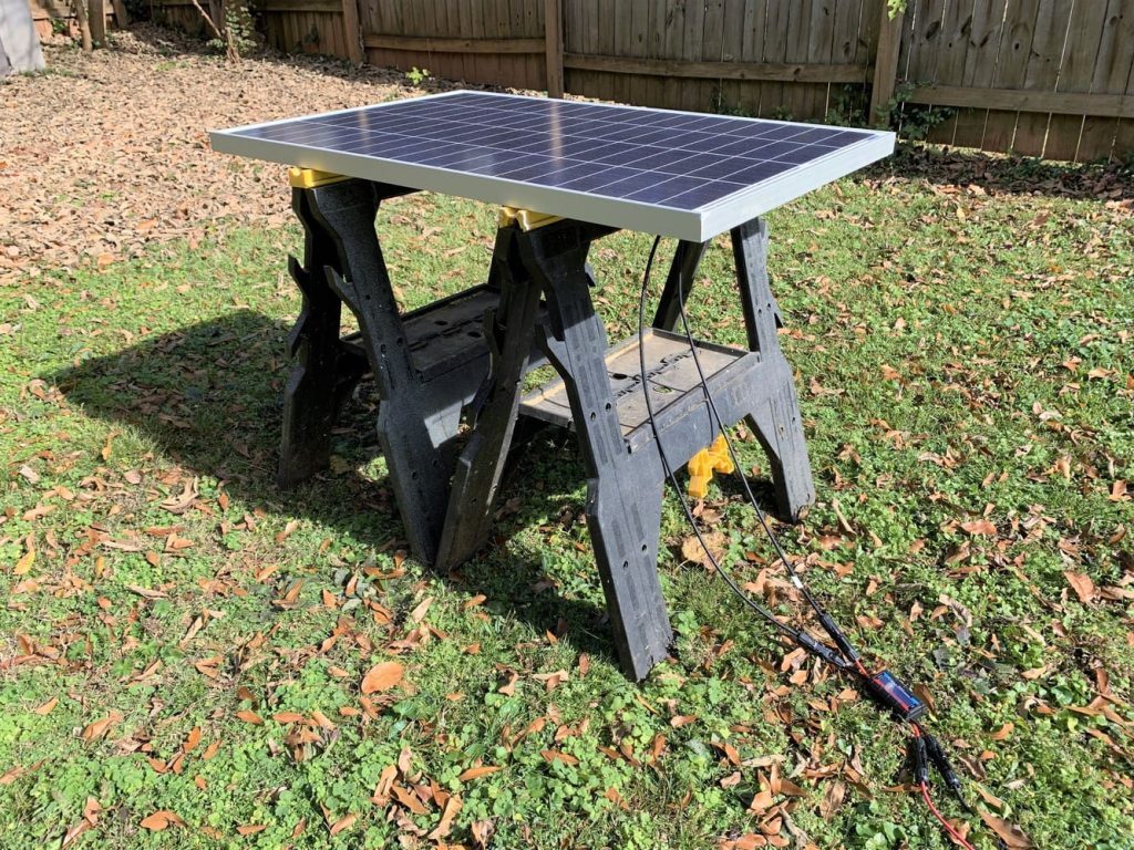 Measuring the power output from a solar panel