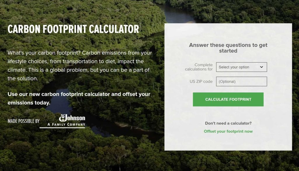 Conservation International Carbon Footprint Calculator